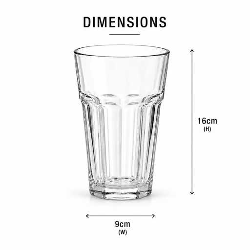 Nest & Stem Homewares Tumblers Frankly Cotton Clear Faceted Toughened Glass Tumbler 473ml Frankly Cotton Clear Faceted Toughened Glass Tumbler 473ml