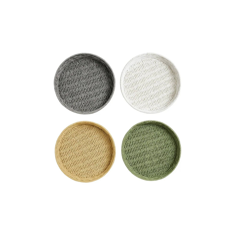 Frankly Cotton Round Paper Rope Tray 40 cm Diameter 7.5 cm High