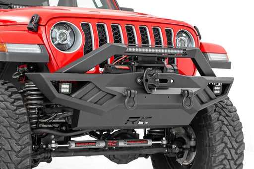 Rough Country Ribbed Front Winch Bumper For Jeep Wrangler JK JL JT – view 2