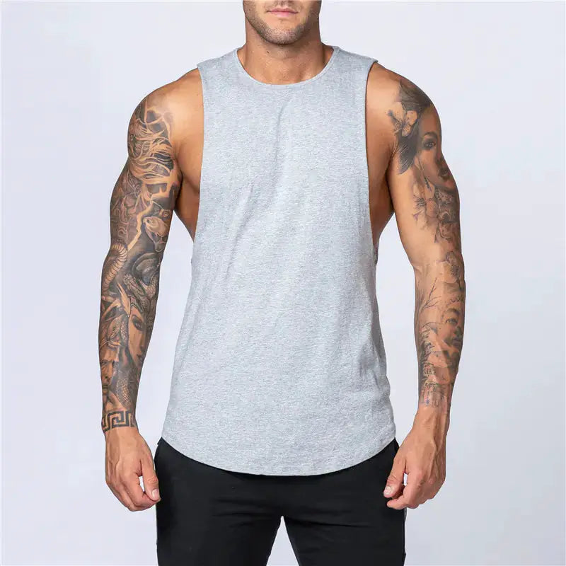Men's Loose Cotton Sleeveless Singlet – view 13