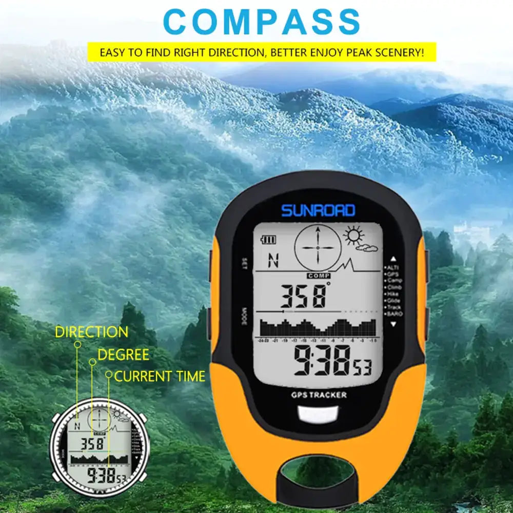 SUNROAD GPS Altimeter & Compass — 9-in-1 Outdoor Navigation Device – view 1