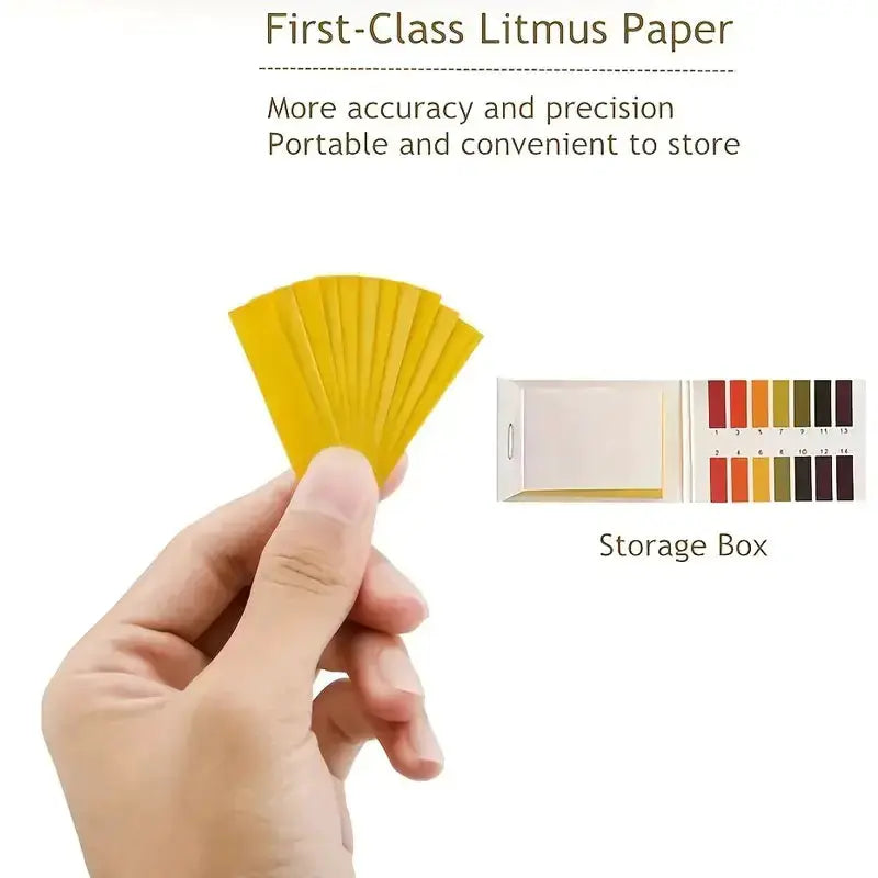 PH 1-14 Test Paper for Water, Soil, and Food Testing - 240 Strips with Storage Case – view 2