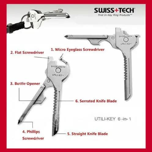 6 in 1 Multi Function Stainless Steel Utility Key Tool Knife Screwdeiver – view 3