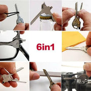6 in 1 Multi Function Stainless Steel Utility Key Tool Knife Screwdeiver – view 4