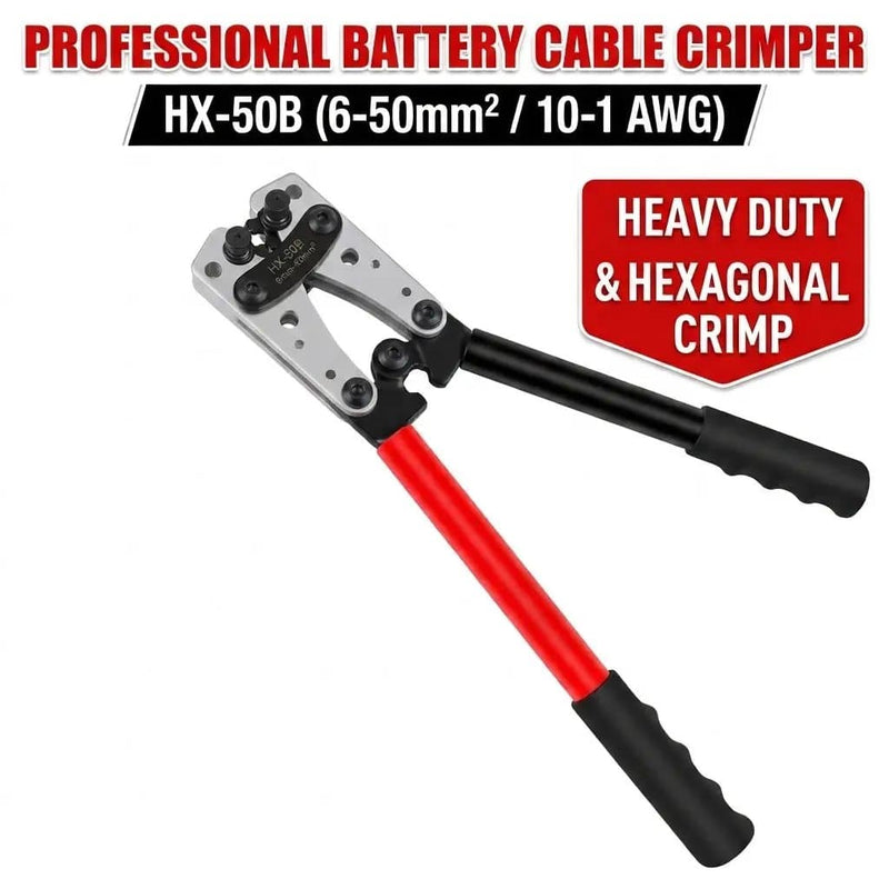 salelink.co.nz Unbranded 6 - 50 mm2 Anderson Plug Crimp Crimping Tool Battery Cable Lug Hex Crimper Anderson Plug Crimping Tool 6 to 50 mm2 Hex Crimper