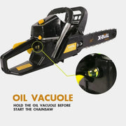 salelink.co.nz X-BULL X-BULL 62cc Petrol Chainsaw X Bull 62cc Petrol Chainsaw 20 Inch Bar E Start Red