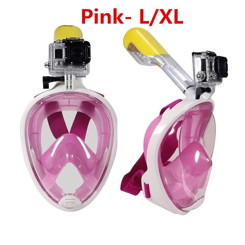 salelink.co.nz Unbranded Pink - L/XL Snorkeling Mask Snorkel Pink - L/XL Snorkeling Mask Snorkel | Action Outdoors NZ