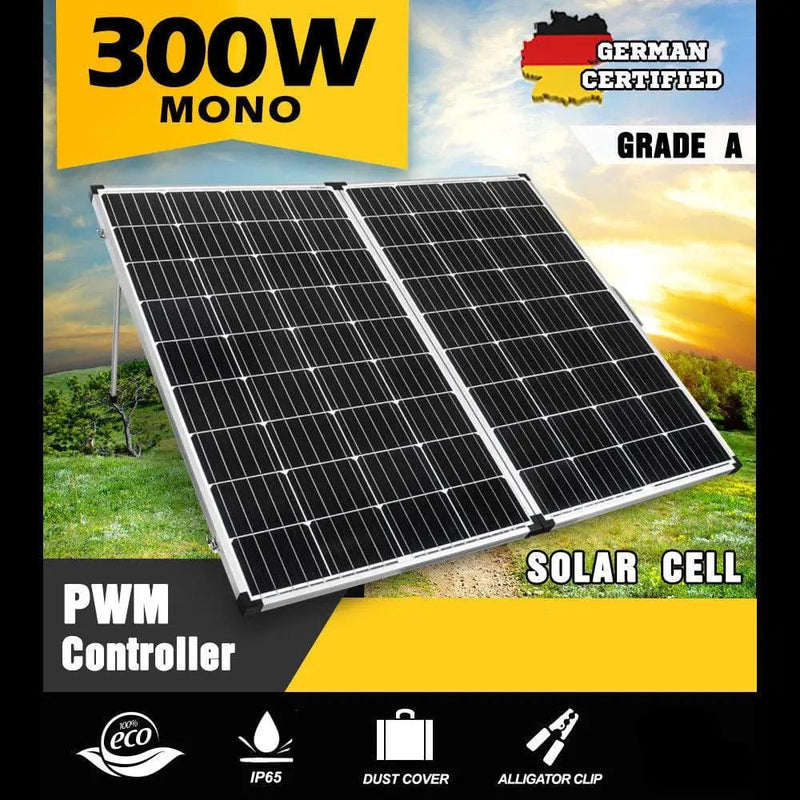 salelink.co.nz Unbranded 300W Folding Solar Panel 300W Folding Solar Panel Kit With Stand For Camping