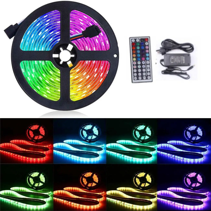 5M RGB 5050 SMD 12V Led Strip Light + Remote + Adapter – view 1