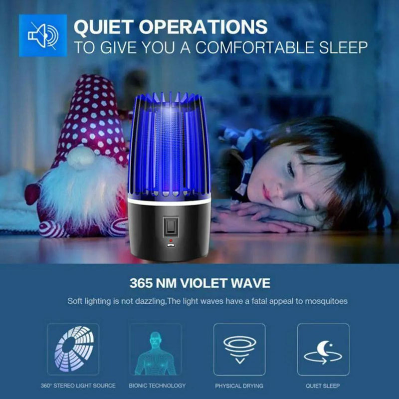 USB Rechargeable UV Mosquito Killer Lamp Indoor Insect Zapper Pest Catcher – view 10