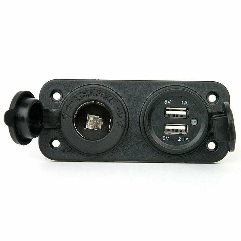 12V Car Cigarette Lighter Socket 2.1A Dual USB Charger Power Outlet – view 2