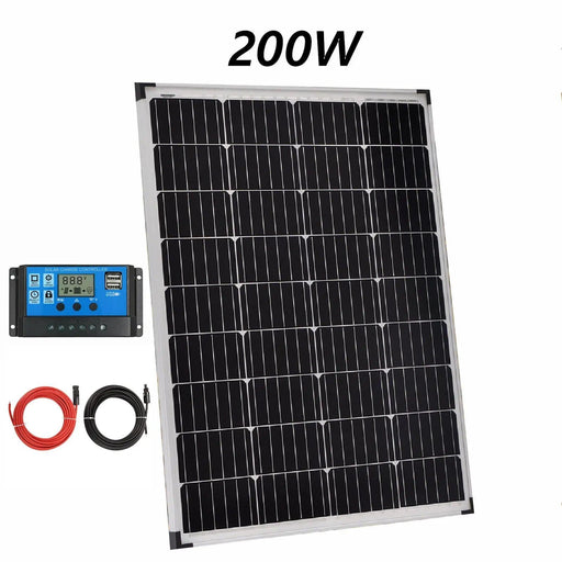 Solar Panel 200W + 30A CONTROLLER + 10m Cable – view 2