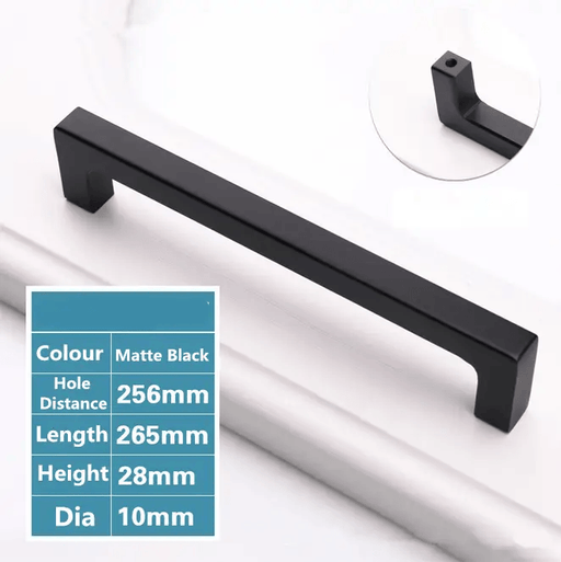 256mm Kitchen Cabinet Handle Drawer Black Cupboard Knob – view 2