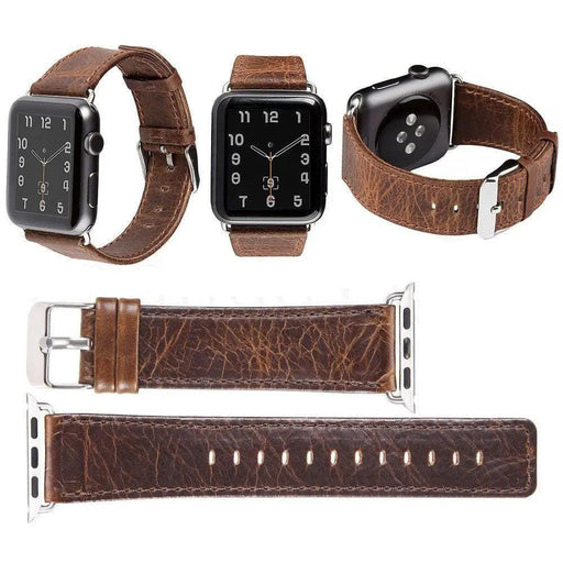 42mm 44mm 45mm 46mm(Series 10) 49mm Genuine Leather Wrist Band Strap For Apple Watch – view 1