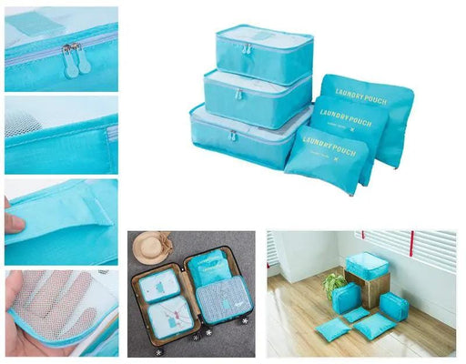 6Pcs Travel Storage Bag Set for Clothes Luggage Packing Cube Organizer Suitcase – view 2