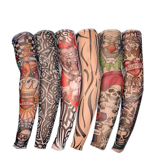 Pack Of 6 Stretch Arm Sleeve Tattoos Realistic Temporary Tattoo Sleeves – view 1