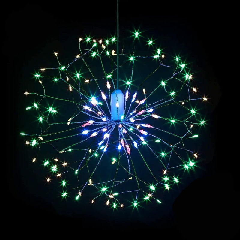 198 LED Hanging Starburst Firework Fairy String Light Lamp Party Xmas Decro – view 1