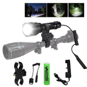 Tactical White LED Flashlight With Scope Mount For Hunting And Camping – view 1