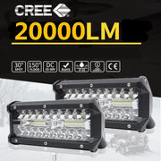 Pair 7inch Led Work Light Bar Spot Flood Offroad Driving 4wd 4x4 Reverse – view 2