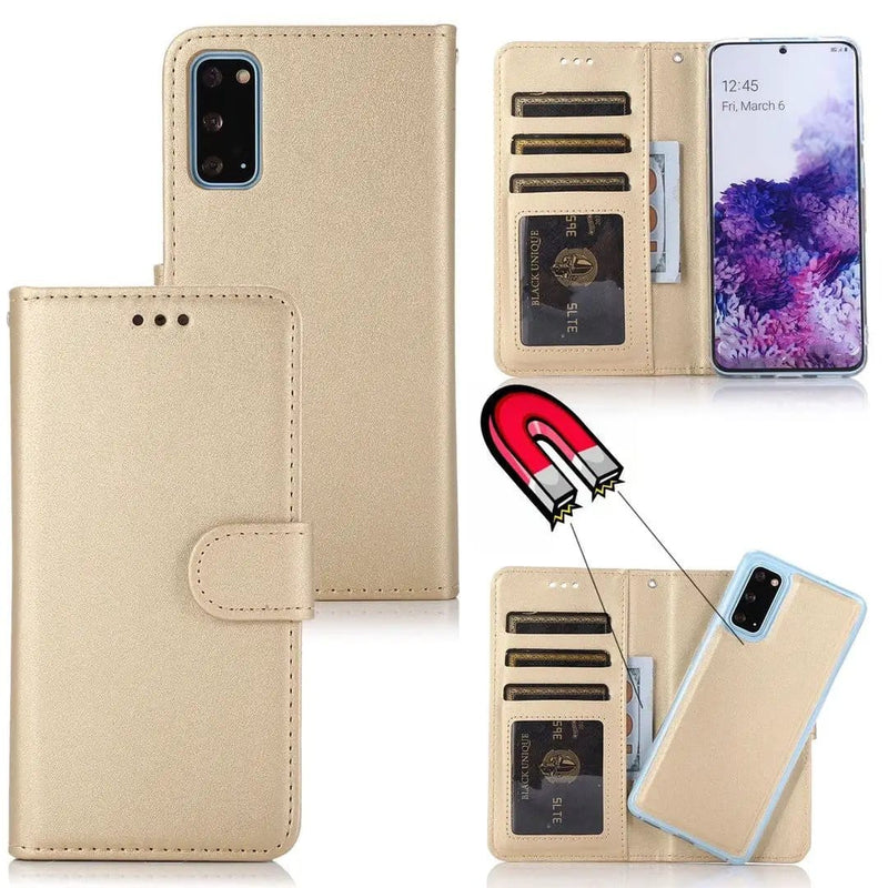 salelink.co.nz Unbranded Samsung Note 20 Case Wallet Samsung Galaxy Note 20 Wallet Case Gold Magnetic Flip