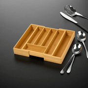Nest & Stem Homewares Kitchen Storage & organisation Frankly Cotton Bamboo Expandable Cutlery Tray Frankly Cotton Bamboo Expandable Cutlery Tray