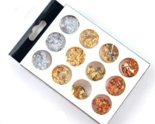 Gilding Gold Leaf Flakes, Metallic Imitation Gold Foil Flakes – view 1