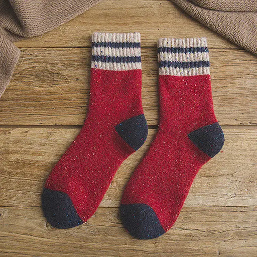 Thickened Warm Terry Wool Socks for Women - Brushed Striped Cozy Winter Socks – view 1