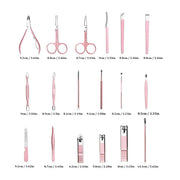 salelink.co.nz Unbranded 18PCS Nail Manicure Pedicure Set Rose Gold 18Pcs Nail Manicure Pedicure Set