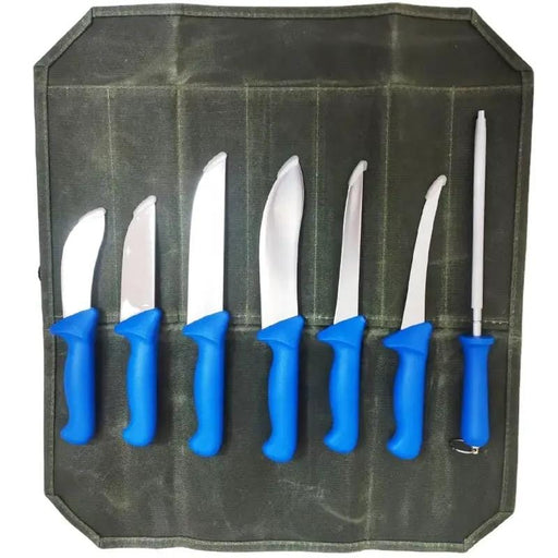 7-Piece Butcher's Knife Set — 5Cr15MoV Steel | Canvas Roll Bag Included – view 1