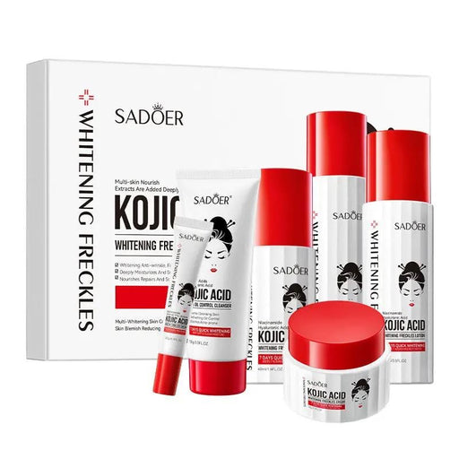 Poppy Gifts Skin Care SADOER Moisturizing Anti Wrinkle Whitening Spot Removing and Kojic Acid Six-Piece Skin Care Set SADOER Moisturizing Anti Wrinkle Whitening Spot Removing and Kojic Acid Six-Piece Skin Care Set