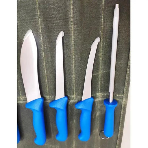 7-Piece Butcher's Knife Set — 5Cr15MoV Steel | Canvas Roll Bag Included – view 2
