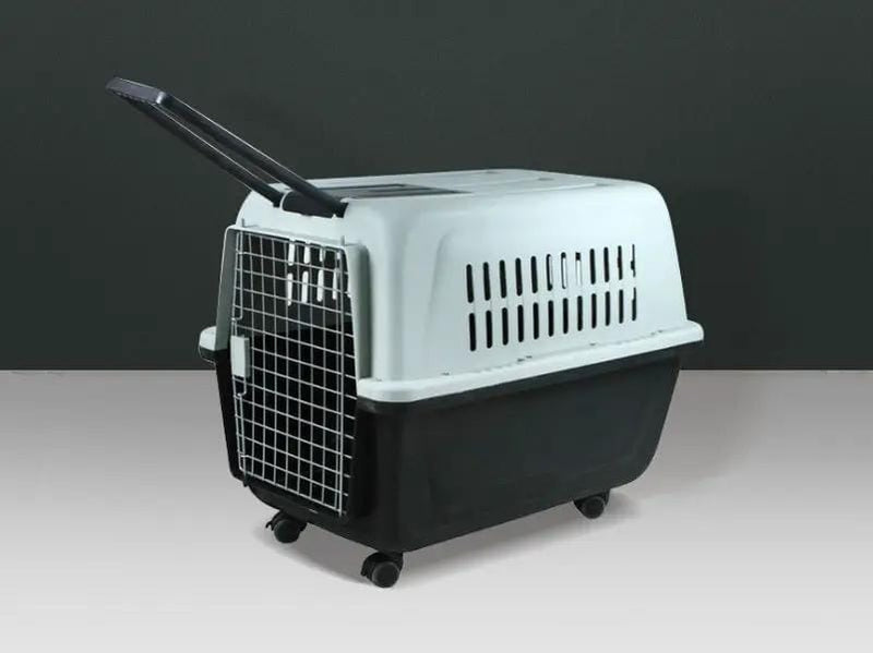 81cm - Wheeled Plastic Airline Travel Cage/Carrier/Crate – view 2