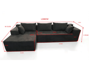 The Shopsite Sofa Compressed Sofa L-Shape Modular Sofa with Chaise Compressed Sofa L-Shape Modular Sofa with Chaise