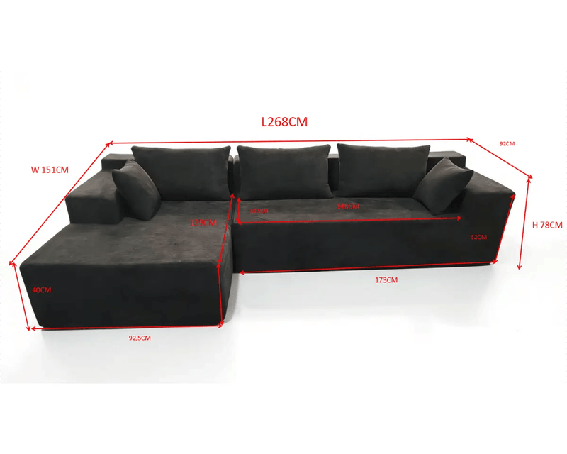 The Shopsite Sofa Compressed Sofa L Shape Modular Sofa with Chaise Compressed Sofa L Shape Modular Sofa with Chaise
