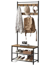 The Shopsite Home-living Wooden Coat Rack with Shelves Hooks by VASAGLE Wooden Coat Rack with Shelves Hooks by VASAGLE