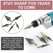 5PCS HSS Step Steel Cone Drill Titanium Bits Set – view 3