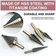 5PCS HSS Step Steel Cone Drill Titanium Bits Set – view 8