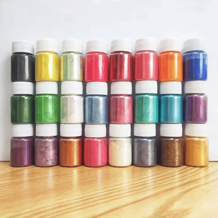 salelink.co.nz Unbranded 24pcs Pearl Pigment Powder Pearl Pigment Powder Set 24 Colors For Crafts