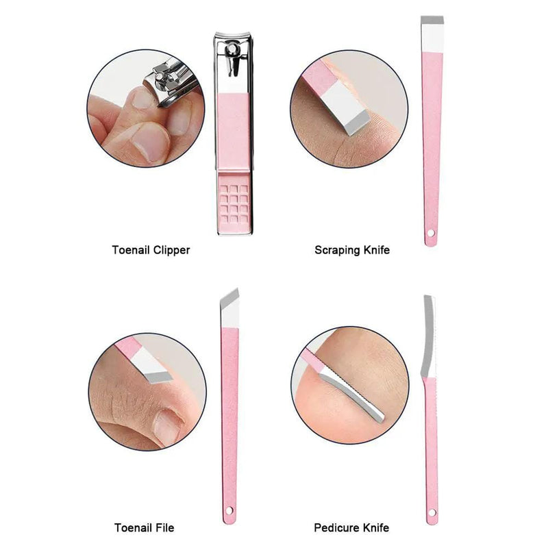 salelink.co.nz Unbranded 18PCS Nail Manicure Pedicure Set Rose Gold 18Pcs Nail Manicure Pedicure Set