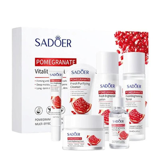 Poppy Gifts Skin Care SADOER Pomegranate Whitening Hydrating Anti Aging Firming 6-piece Skin Care Set SADOER Pomegranate Whitening Hydrating Anti Aging Firming 6-piece Skin Care Set