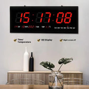 48cm Large Big Jumbo LED Wall Desk Clock Display With Calendar Temperature – view 7