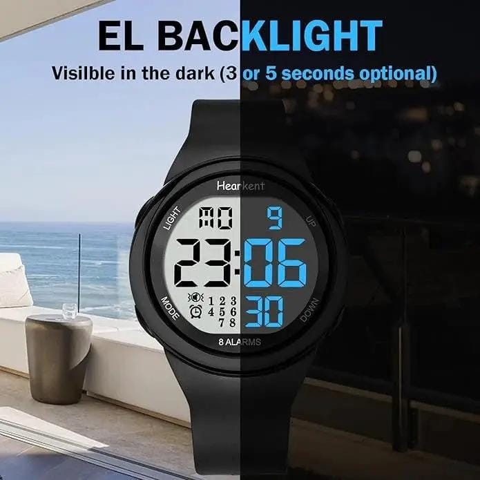 Deafquip Watch Hearkent Atomic Watch with Vibrating 8 Alarms Hearkent Atomic Watch with Vibrating 8 Alarms