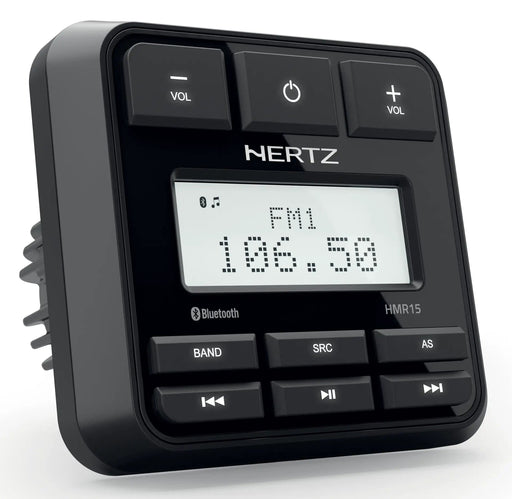 Hertz HMR 15 Marine Head Unit With Bluetooth And Compact Square Display – view 1
