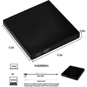 USB External CD DVD ROM Writer Burner Player Drive PC Laptop for Windows Mac – view 4
