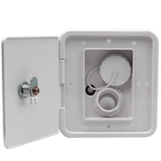 RV Gravity Water Inlet Hatch White Caravan Accessories Parts – view 1