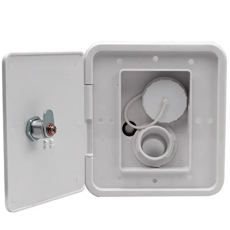 RV Gravity Water Inlet Hatch White Caravan Accessories Parts – view 1