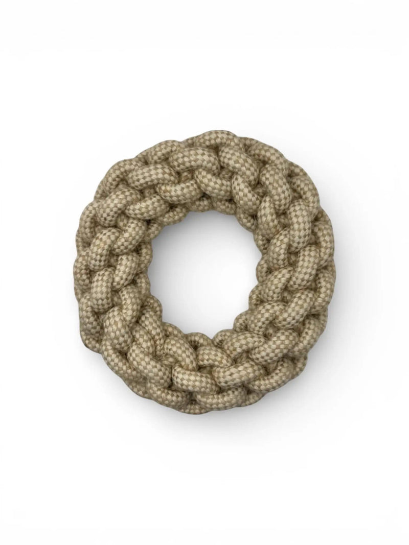 DogTreatNZ Durable Rope Ring Dog Toy For Tugging Chewing And Fetch Durable Rope Ring Dog Toy for Tugging and Fetch