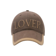 URBA VISTA Brown Script Embroidered Baseball Cap Brown Script Embroidered Baseball Cap
