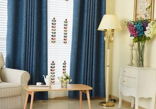 Kiwi Grab Kiwi Grab One pair of Readymade Curtains blockout drapes Blue- 8 sizes One pair of Readymade Curtains blockout drapes Blue- 8 sizes