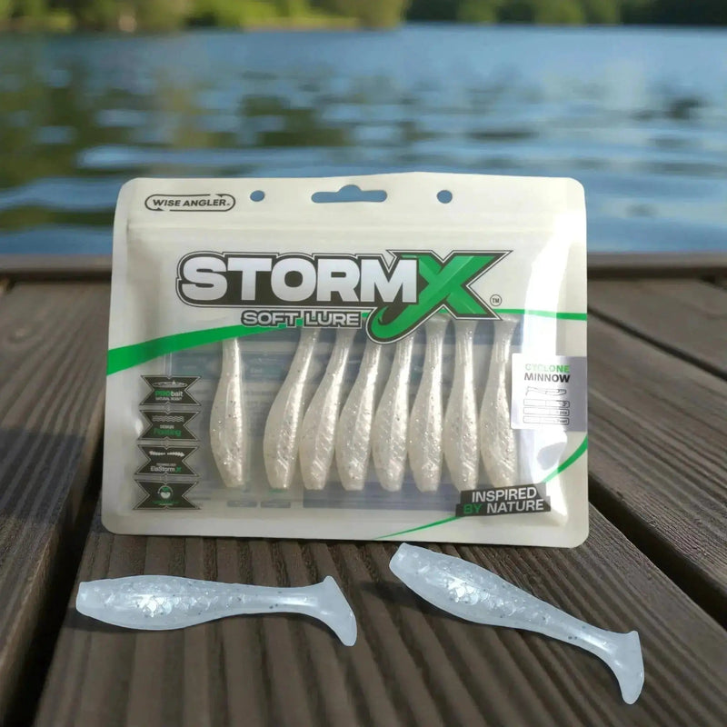 WISE ANGLER Soft Lure StormX™ Cyclone Minnow  3" Soft Lure StormX Cyclone Minnow Three Inch Soft Lure